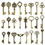 24 pièces grandes clés squelette en bronze antique clé rustique pour la décoration de mariage faveur