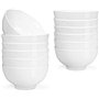 Lawei Lot de 12 Bol Porcelaine Bols à Dessert Bols de Crème Glacée pour Snack Céréales Soupe Riz Vaisselles Céramique - Blanc
