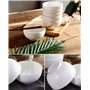 Lawei Lot de 12 Bol Porcelaine Bols à Dessert Bols de Crème Glacée pour Snack Céréales Soupe Riz Vaisselles Céramique - Blanc, 3