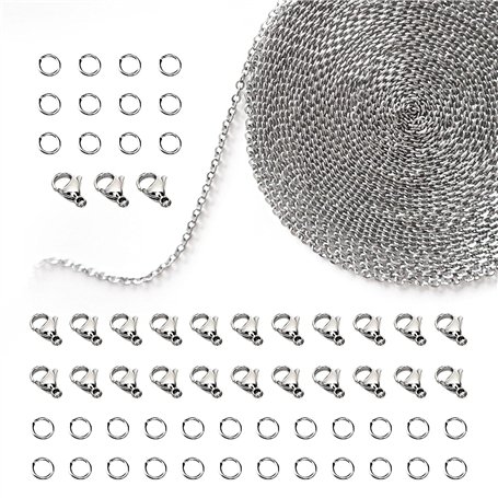 TEEUCNY Maillons de Chaîne pour la Fabrication de Bijoux DIY