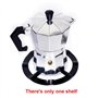 Cafetière étagère accessoires camping cuisine sûr plaque cuisson réducteur cuisinière à gaz support durable pratique en aluminiu