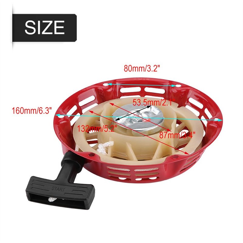 Image secondaire de Démarrer l'extracteur Assemblage de Démarrage à Tirette Démarreur à Rappel Electrogène à Essence pour Génératrice à Essence 2KW 1