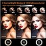 GerTong 11.5'' Ring Light avec Trépied Grand, Anneau Lumineux Professionnel avec 40 RVB Mode 13 Niveaux pour Youtube/Maquillage,