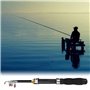 Canne à Pêche Petit Pôle de Mer Portable Mini Pêche en Mer Télescopique pour Voyage Pêche à La Truite d'eau Douce, idéal pour Le