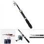 Canne à Pêche Petit Pôle de Mer Portable Mini Pêche en Mer Télescopique pour Voyage Pêche à La Truite d'eau Douce, idéal pour Le