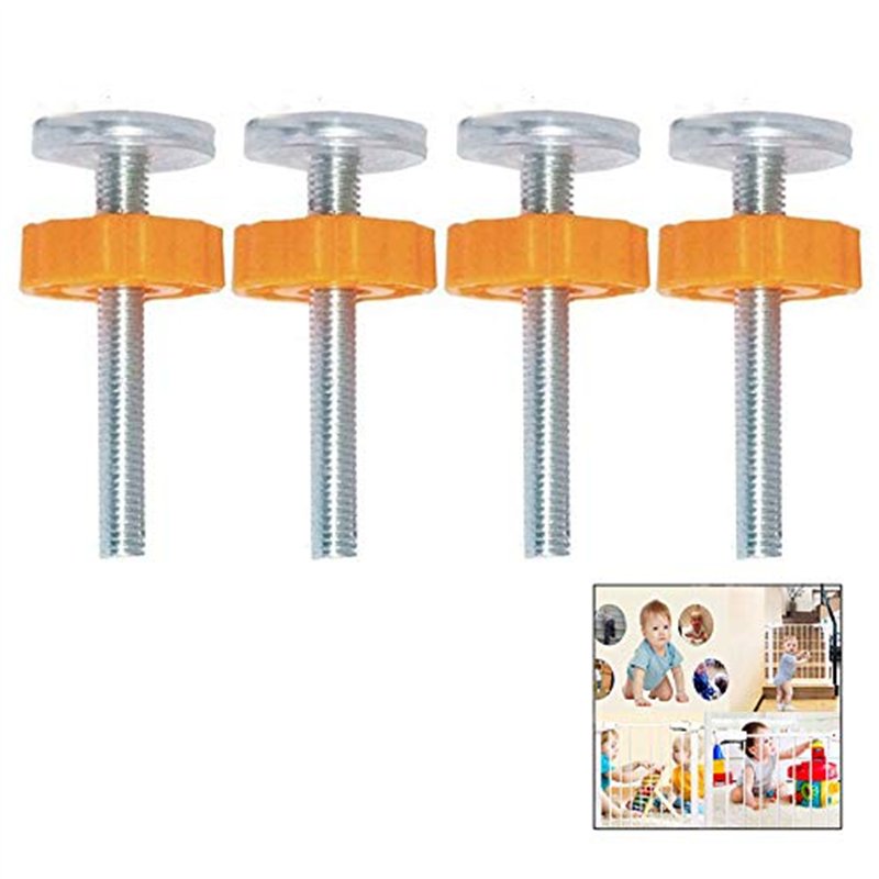 iwobi 4 Pièces Filetées de Broche Tiges Pression Barriere, pour Barrières D’escalier à Pression pour Bébés, Portails pour Chiens
