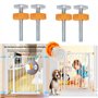 iwobi 4 Pièces Filetées de Broche Tiges Pression Barriere, pour Barrières D’escalier à Pression pour Bébés, Portails pour Chiens