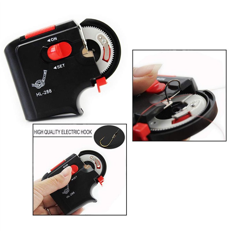 OFKPO Automatique Fishing Hook Line Tier, Hook Tie Machine Fishing Tackle Montage à Crochet Hameçon de Pêche