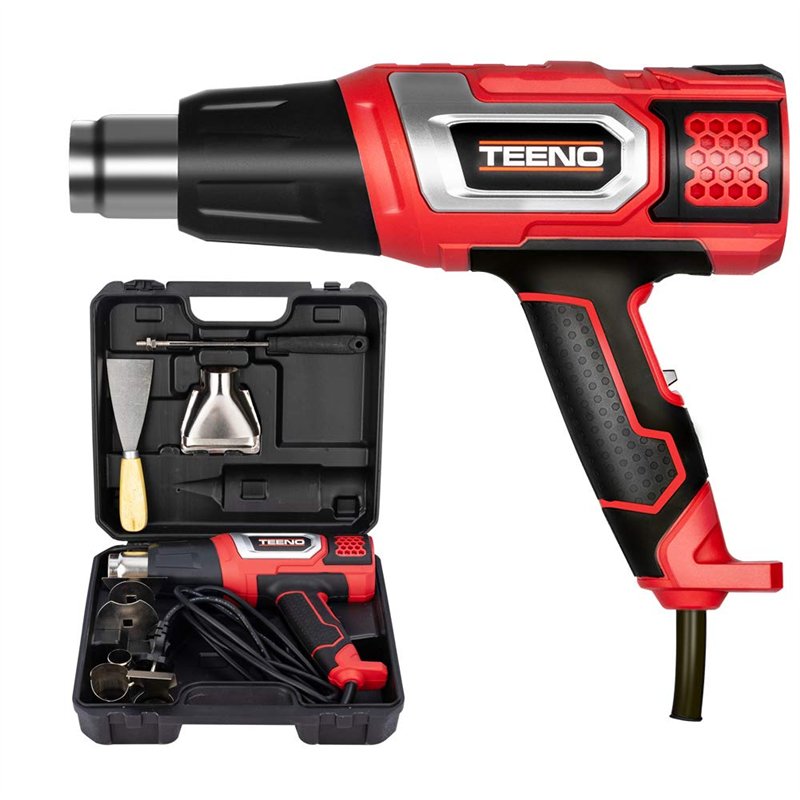 TEENO Décapeur thermique 2000W Pistolet à Air Chaud coffret avec 8 accessoires