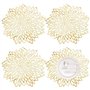 SNAGAROG 4 PCS Napperon de Table Decoratif en PVC 38x38cm Set de Table Antidérapant Bateausous Plat de Table Decoratif Dessous A