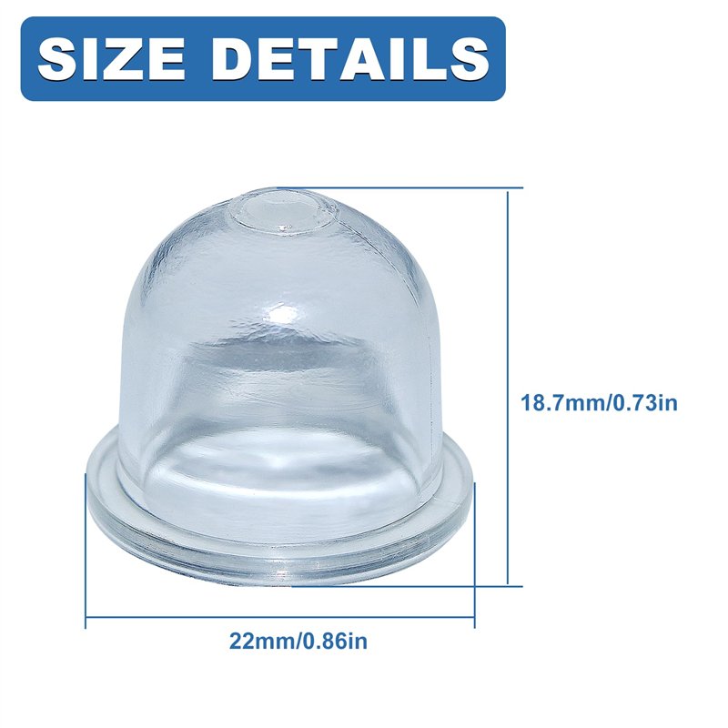 Image secondaire de 10 Pièces Pompe d'amorce pour STIHL FS38 FS40 FS45 FS55 FS56 FS80 FS85 FS130, AUMEL Ampoule d'amorce Accessoire Tasse d'huile de