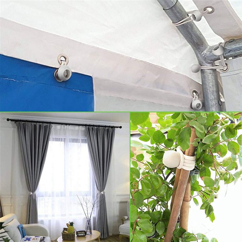 Image secondaire de Tendeur Elastique,Sandow Elastique,30 Pièces Tendeur Bache pour Bannière, Bâche, Pavillon,Tente,Rideaux Harnais D’Extension,Supp