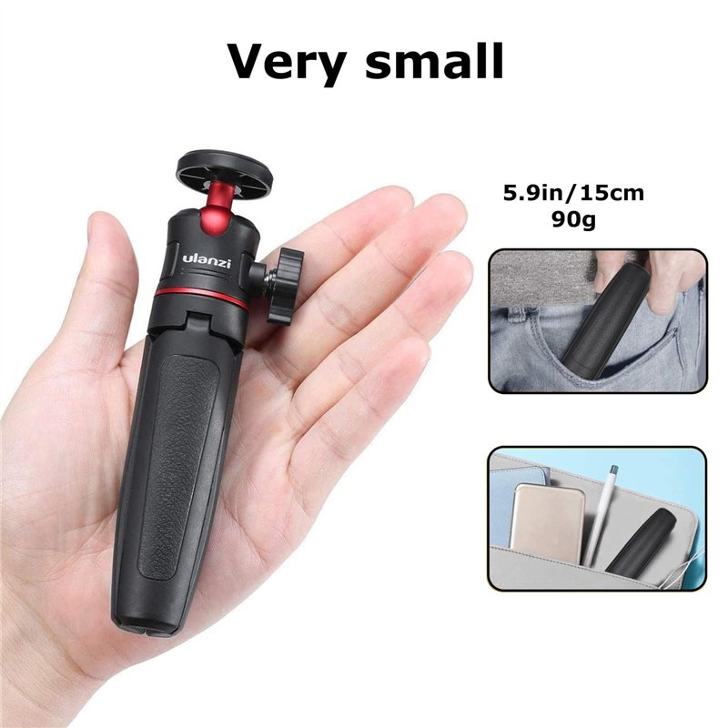 Image secondaire de Trépied Compact ULANZI MT-08 Trépied de Voyage Portable Mini trépied avec vis 1/4'', Petit trépied Compatible avec Sony ZV1/ RX1