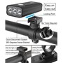 BIKIL Lumiere Velo 6400mah Lampe Velo Rechargeable USB C Eclairage Velo a LED Puissant 2400 Lumens Lumière Velo Avant et Arrière