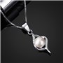 B.Catcher Collier en Argent 925 Pendentif incrusté avec Perle Perle d’Eau Douce Saint-Valentin Cadeau Parfait