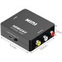 SZJUNXIAO Convertisseur HDMI vers AV, 1080P | 3RCA Convertisseur Vidéo/Audio Composite Prenant en Charge PAL/NTSC avec Câble d'a
