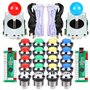 EG Starts classique Arcade Contest Kit de bricolage USB Encoder Pour PC Joystick + Chrome LED éclairé bouton 1 et 2 joueurs Bout