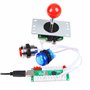 EG Starts classique Arcade Contest Kit de bricolage USB Encoder Pour PC Joystick + Chrome LED éclairé bouton 1 et 2 joueurs Bout