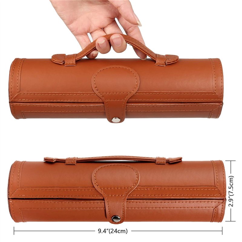 Image secondaire de Kit pour Cirage de Chaussures avec étui élégant en cuir PU, Kit pour cirage de chaussures de voyage 12 pièces