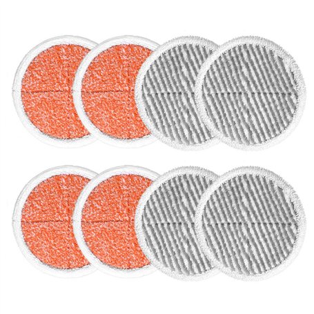 KEEPOW Lingettes de nettoyage de rechange pour balai Bissell Spinwave 20522 2039A 2124 (4 orange + 4 gris)