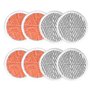 KEEPOW Lingettes de nettoyage de rechange pour balai Bissell Spinwave 20522 2039A 2124 (4 orange + 4 gris)