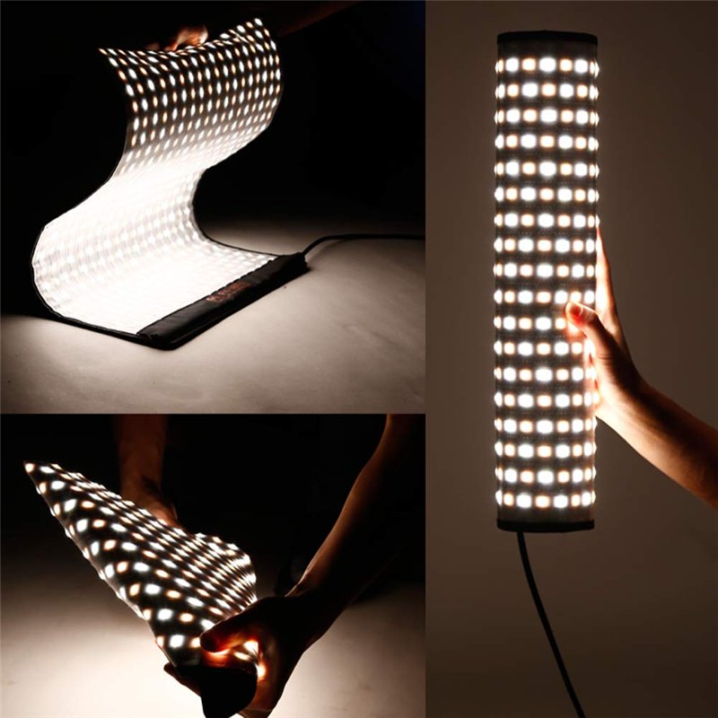 Image secondaire de Falcon Eyes RX-18TD Panneau vidéo LED Flexible 100W réglable 3000K-5600K éclairage Photo LED + diffuseur de boîte à lumière en n