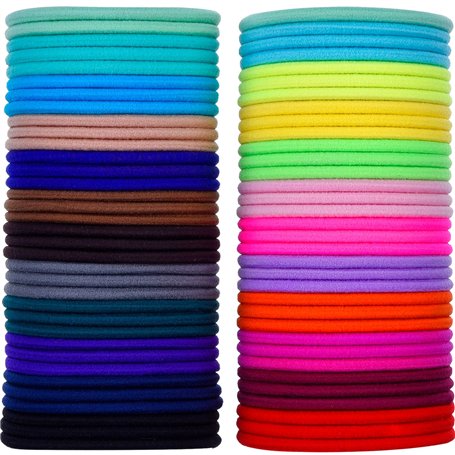 69 Pièces 3mm Multicolor Élastiques Bande de Cheveux Aucun Métal Élastiques Doux