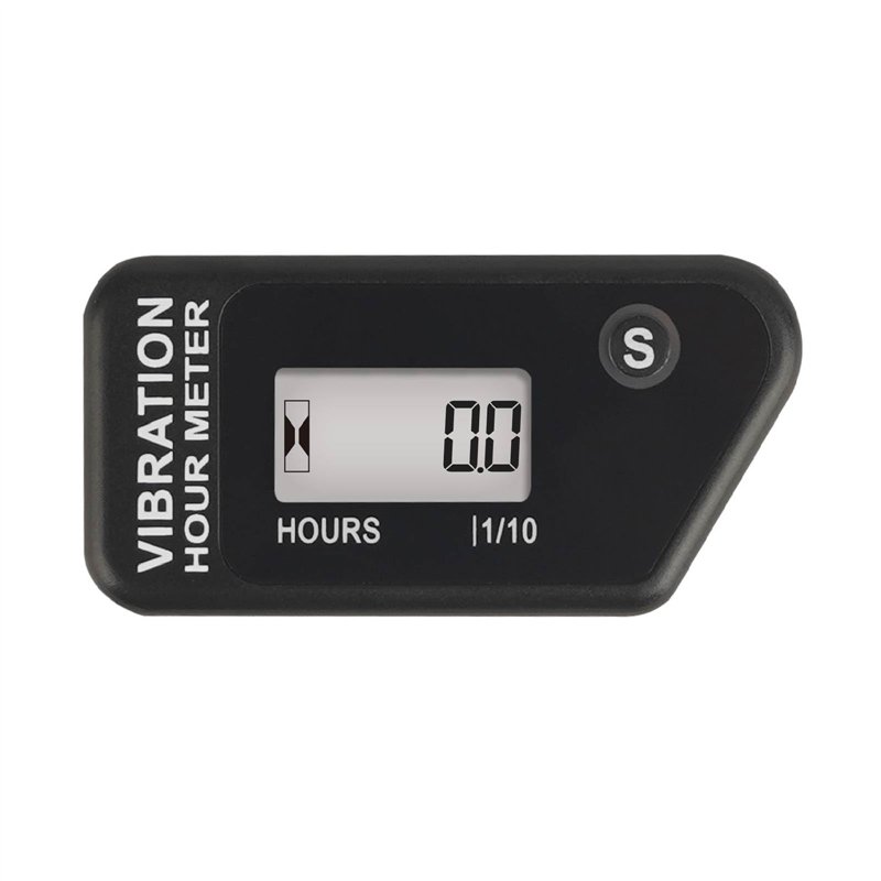 Compteur horaire sans fil auto-alimenté numérique Runleader, activation par vibration, minuterie de travail réinitialisable, arr