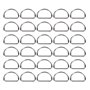 BuxiuGK 30Pcs Anneaux en D Boucle en Métal 32mm