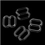 EPRHAY Lot de 100 Attaches en Plastique Transparent pour Soutien-Gorge Lingerie Lingerie Forme 8 et Anneau en O Boucle de Bikini