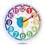 Lafocuse Silencieuse Horloge Murale Enfant Apprentissage Colorée avec 3D Chiffres Facile à Lire pour Ecole Chambre Enfant Classe