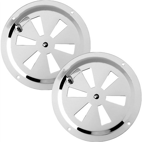 Csirnto Grille de Ventilation Rond 2 pièces Grille D'aération Ronde Trou de Ventilation Grille Aeration Reglable Grille d'aérati