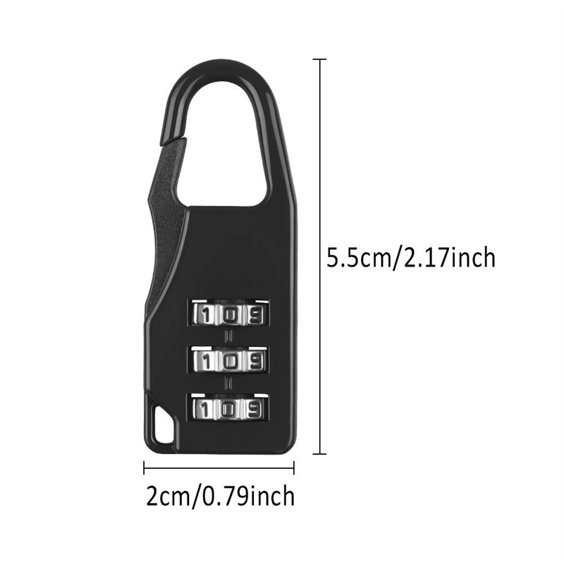 Image secondaire de Dadabig 14PCS Cadenas Code de 3 Chiffres, Cadenas Bagage Code Petit Cadenas Casier Cadenas Valise a Code en Alliage de Zinc pour