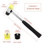 Dadabig 1pcs Maillet en Caoutchouc Maillet Double Face Marteau en Caouthouc avec 6pcs Face Remplaçable Poignée en Caoutchouc Ant