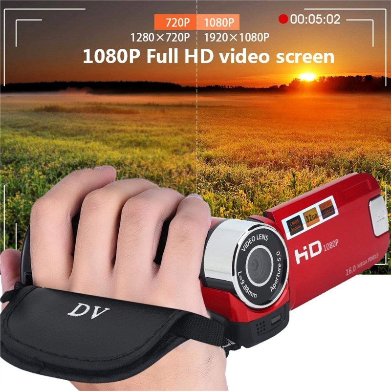 Image secondaire de Diyeeni Caméscope vidéo portatif 1080P FHD Zoom numérique 16x, Appareil Photo numérique Trabar DV avec capteur COMS, Haut-Parleu