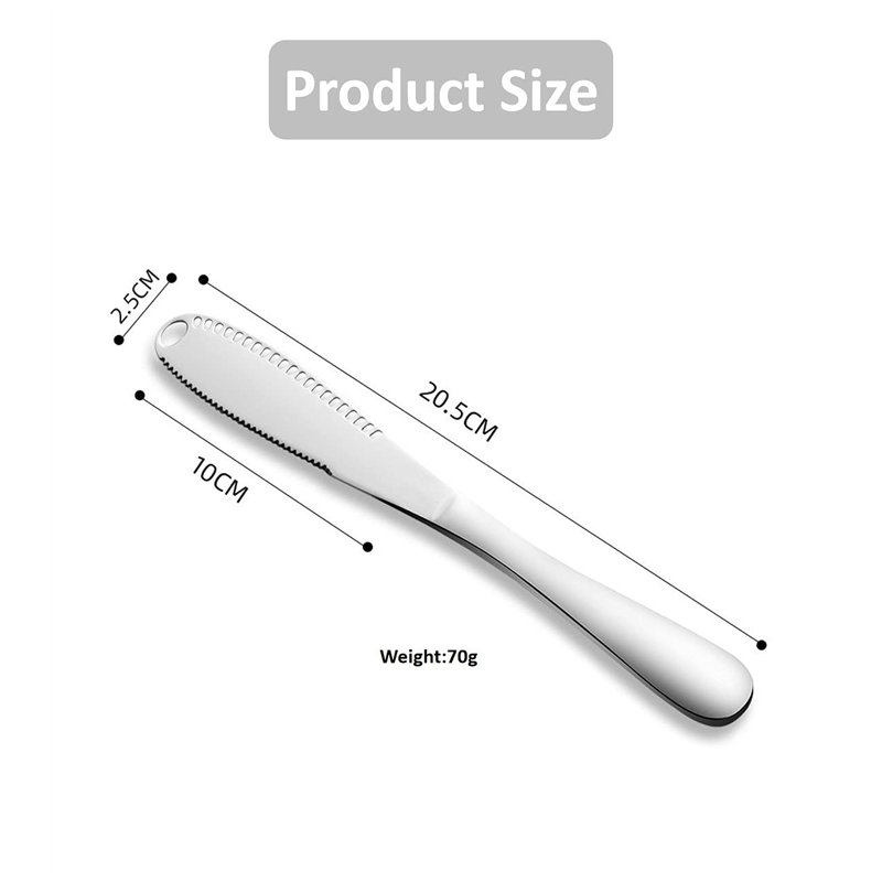 Image secondaire de sichuan Couteau à beurre 2 pièces, couteau à crème en acier inoxydable, utilisé pour tartiner la confiture pour le petit déjeuner