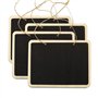 aupawdy 4 PCS Mini Petite Ardoise Craie Noir Double Face Rectangulaires Ardoise Restaurant plan de table Mariage Ardoise Blanche