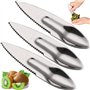 Outil cuillère à fruits en acier inoxydable Gadget de fruits Coupe éplucheur Couteau à légumes Cuillère à fruits Couteau Convien