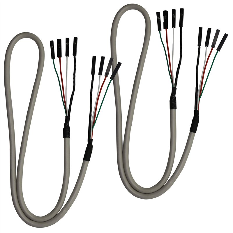 GINTOOYUN Câbles de démarrage pour platine d'expérimentation 2 x 4P 60 cm femelle vers femelle avec coque en PVC blanc pour Ardu