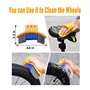 QeeHeng Outil de Brosse de Nettoyage de Vélo, Kit d'outils de Nettoyage de Vélo, Kit Nettoyage Vtt Adapté à Différents Types de