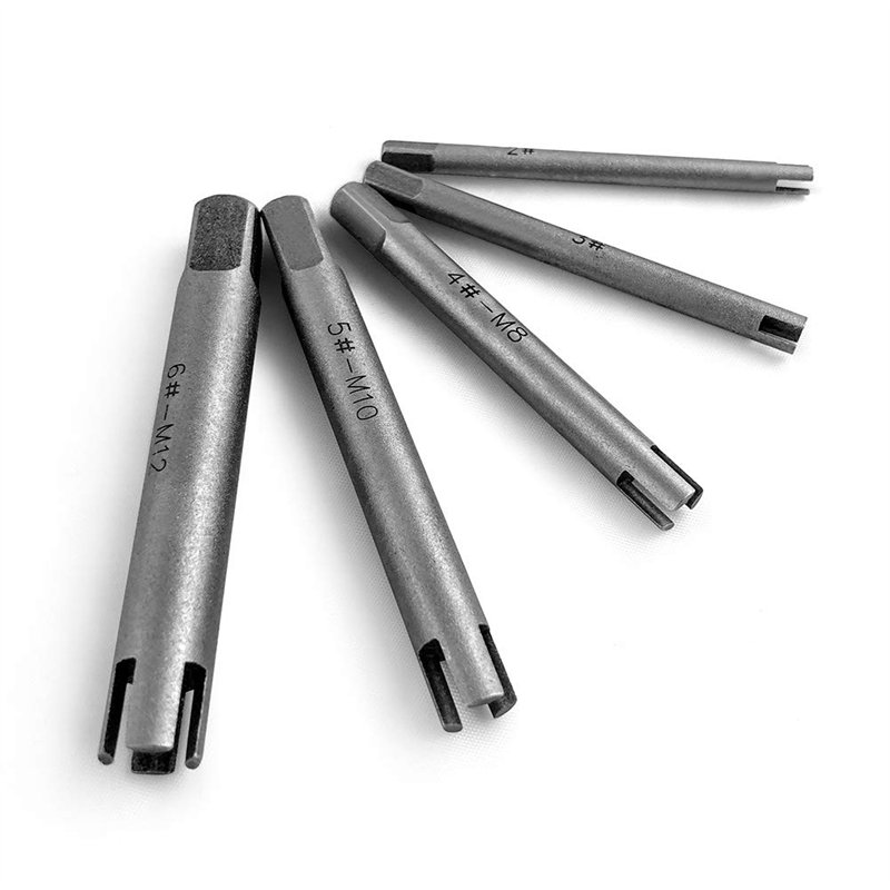 QWORK® 5PCS Extracteur de robinet , Extracteur de taraudage , Extracteur de vis Acier ,Vis Stripped Jeu de robinets extracteurs