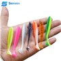 Senven Appât Artificiel, appât bionique en Silicone Souple, appât de pêche au ver, Simulation Appât à Queue en T, Environnement 
