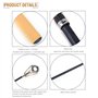 DEWIN Canne à Pêche, Mini Canne à Pêche Rétractable en Fibre de Carbone Pliage Tige de Pêche Télescopique de Glace Antidérapant 