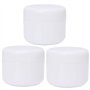 3 pièces 250 ML / 8 oz Pot cosmétique en Plastique Blanc Rechargeable Bouteille de crème Vide Pots déchantillon conteneur de Sto
