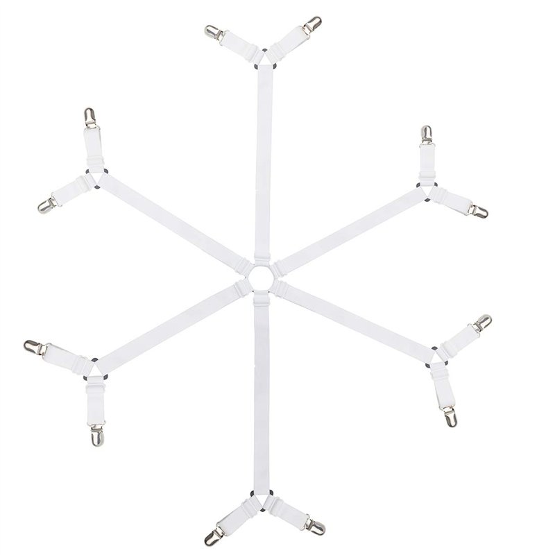 Image secondaire de Acoser Feuille Sangles, Long, réglable Drap de lit Clip, 6 Côtés Triangle, adapté pour toute taille Lit, DE TABLE