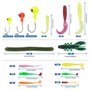 MKNZONE Leurres de Pêche Kit 146pcs, Kit d'appâts de Pêche Portable avec Boîte, Le Meilleur Choix pour la pêche appâts leurres d