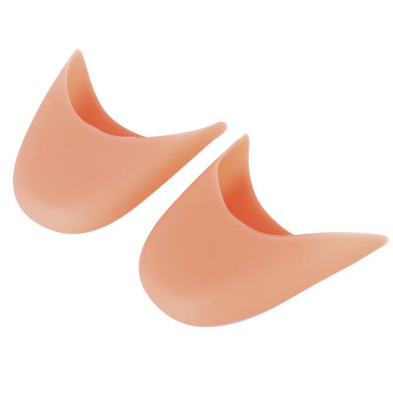 Artibetter Une paire de chaussures de danse de ballet en pointe en gel de silicone souple avec protège-orteils (Nude)