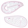 Couture Règle 4 Pièces Règle Métrique Règle de Courbe pour la Couture Modèle de Dessin Outil Sur Mesure pour Vêtements de Bricol