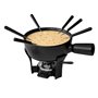 Boska Set à Fondue Nero/Caquelon de fondue avec 6 fourchettes/Support en fonte/Caquelon lavable au lave-vaisselle/Noir / 1 L