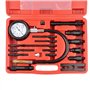 DAYUAN 17 pièces Testeur de compression pour moteurs diesel 0-70 bar, Auto Car Tractor Diesel Engine Testing Gauge Manometer Kit